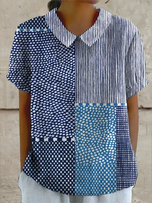 Ella - Chemise Patchwork Moderne