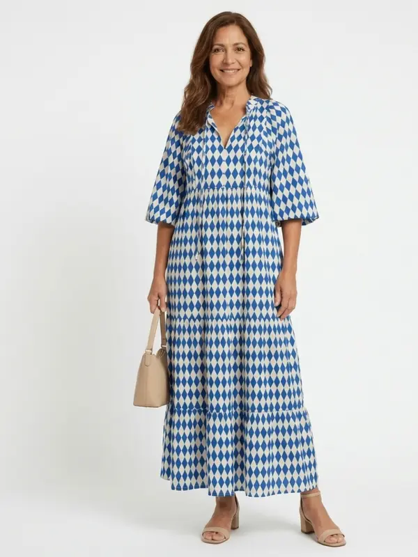 Elodie - Robe Midi Légère à Volants