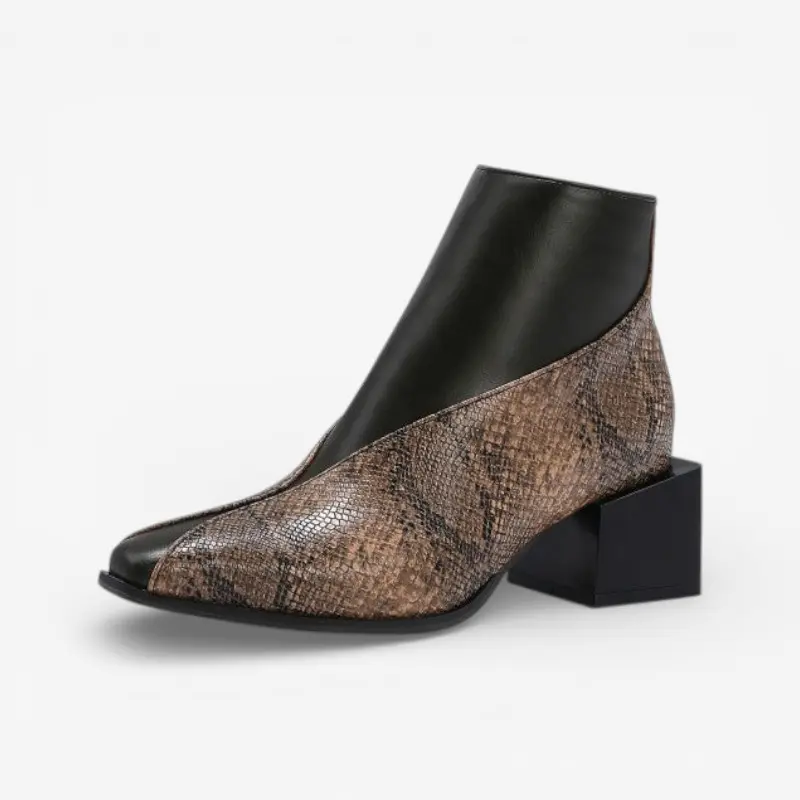 Elora – Chaussures montantes à bout pointu et imprimé
