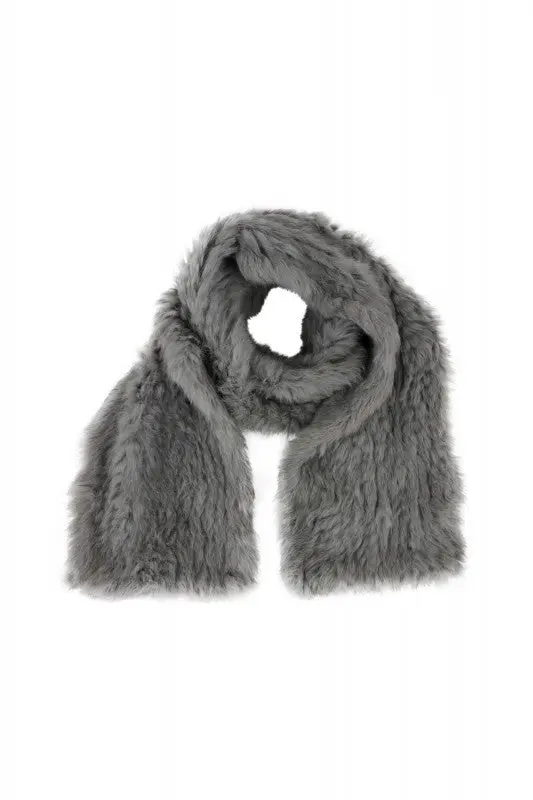 ELSA (REF. 65075) GRIS - ECHARPE EN FOURRURE VERITABLE