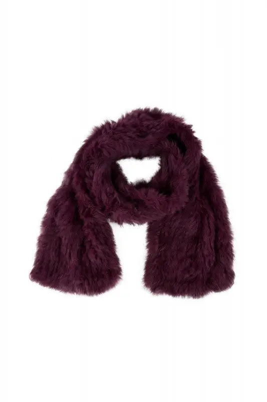 ELSA (REF. 65075) PRUNE - ECHARPE EN FOURRURE VERITABLE