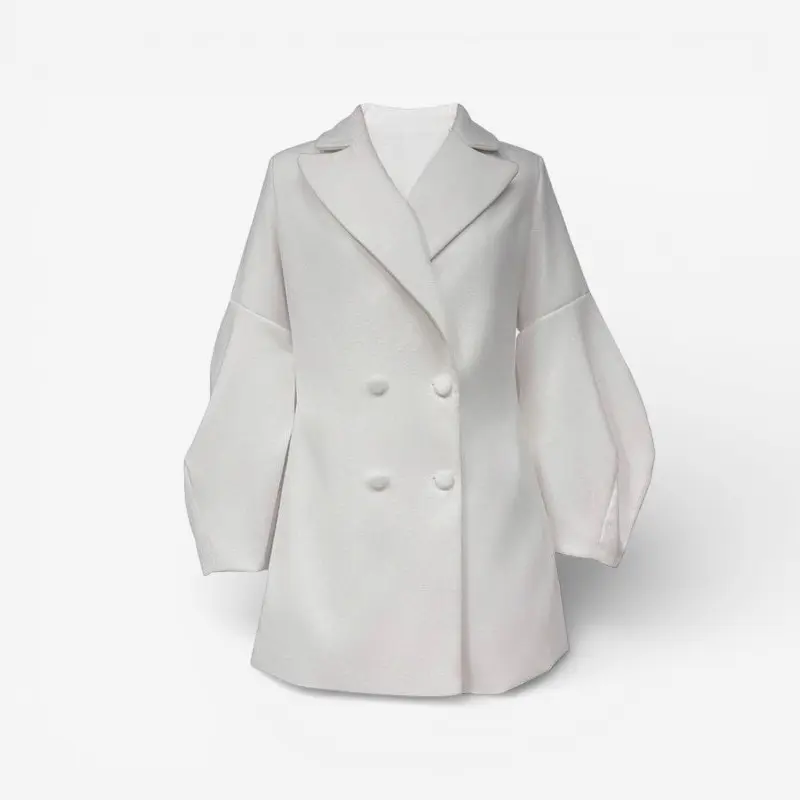 Emilia – Manteau mi-long à col à revers et boutons