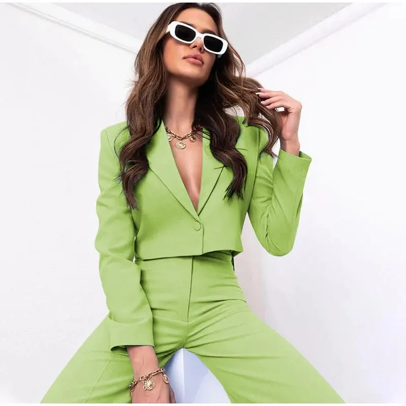 Ensemble 2 pièces femme blazer à revers
