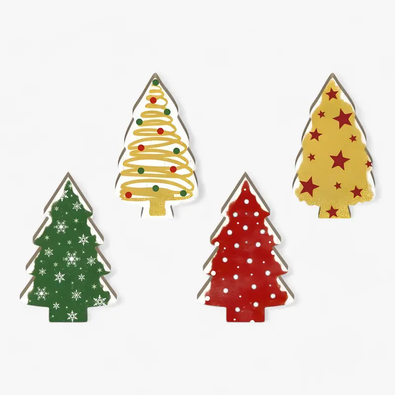 Ensemble de sapins de Noël miniatures en bois