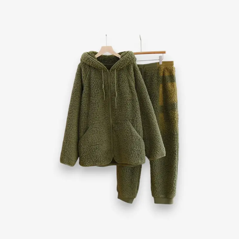 Ensemble deux pièces femme à capuche zippée