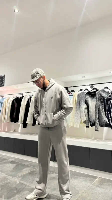 Ensemble Hoodie Zippé & Jogging – Gris