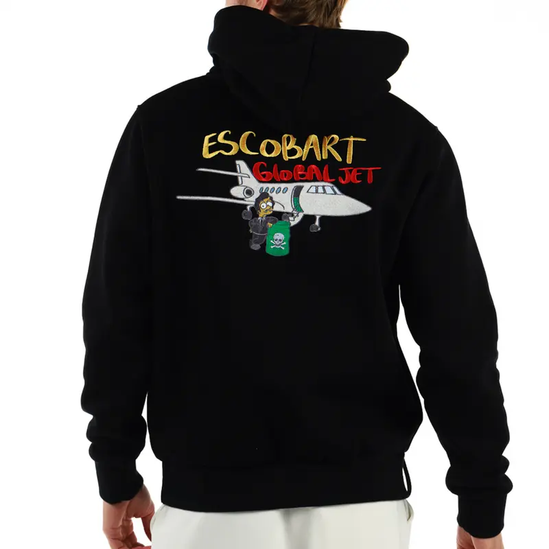ESCOBART GLOBAL JET BLACK | Mens Cotton Hoodie