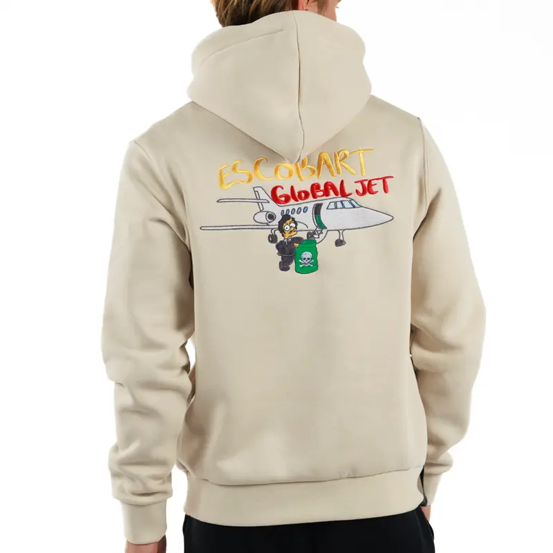 ESCOBART GLOBAL JET ECRU | Mens Cotton Hoodie