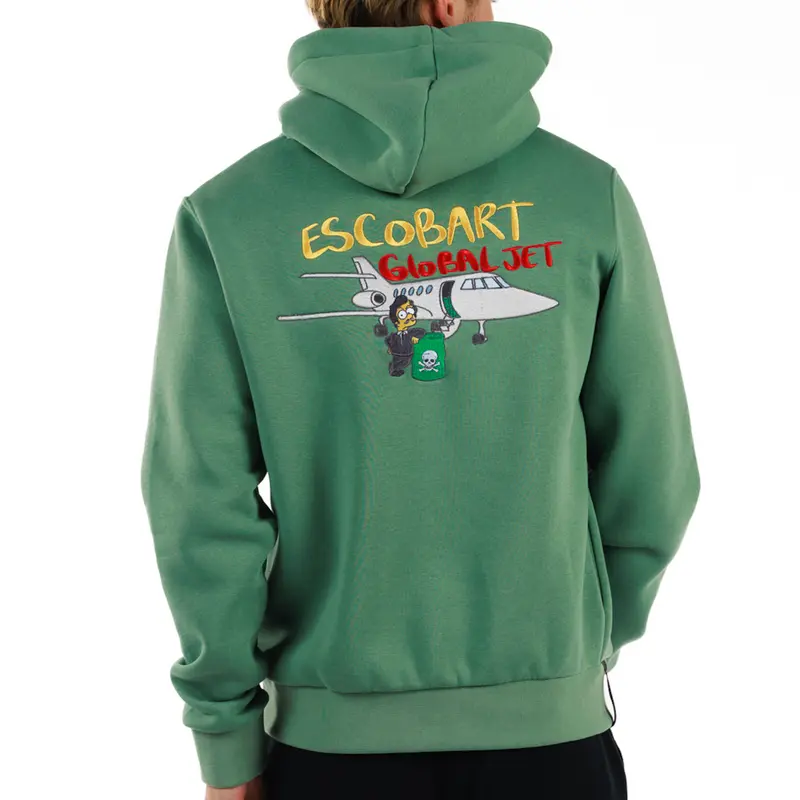 ESCOBART GLOBAL JET GREEN | Mens Cotton Hoodie