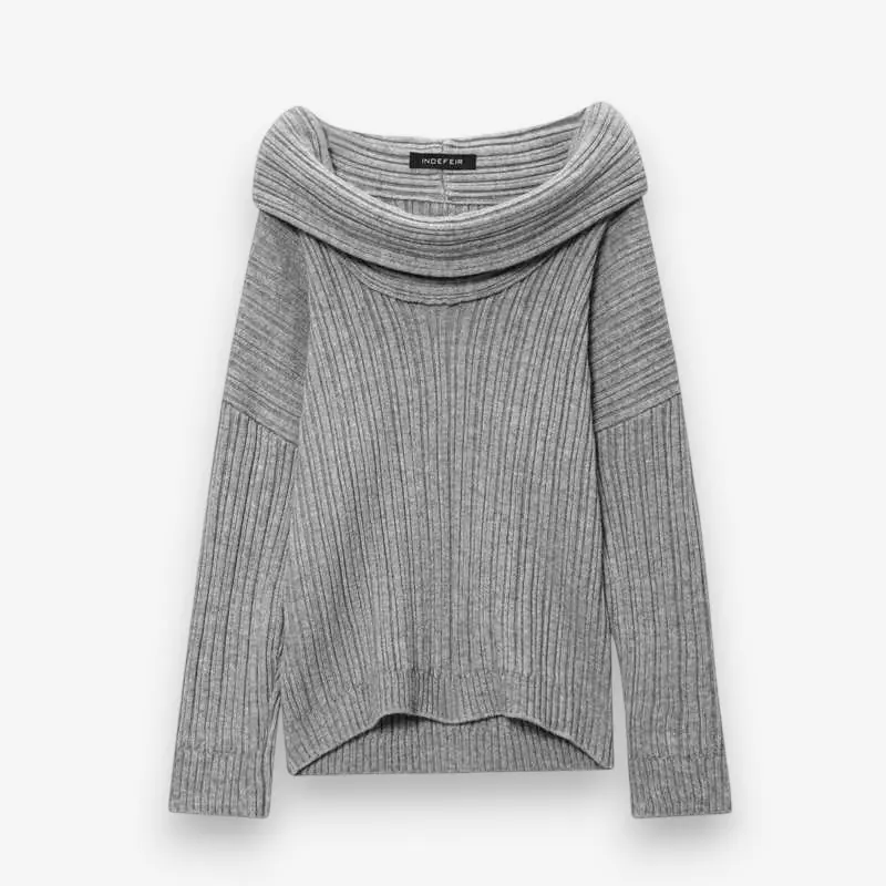 Evelyn Pull femme col rond tricoté