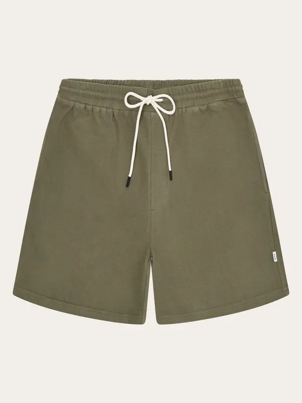 Fig loose bouclé shorts - Burned Olive