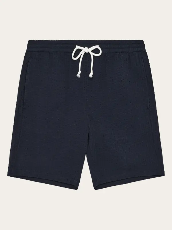 Fig loose seersucker shorts - Night Sky