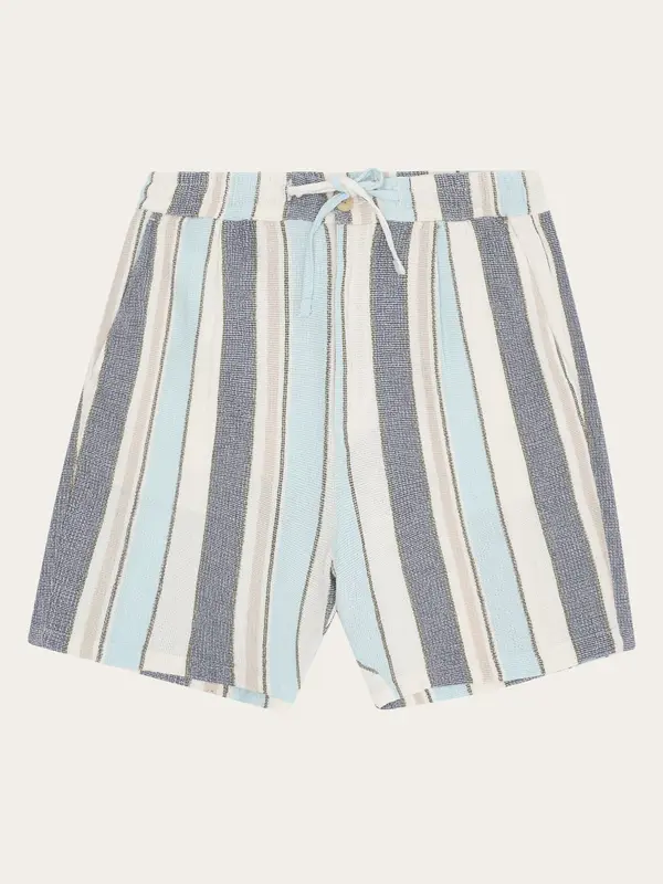 Fig loose striped shorts - Blue stripe