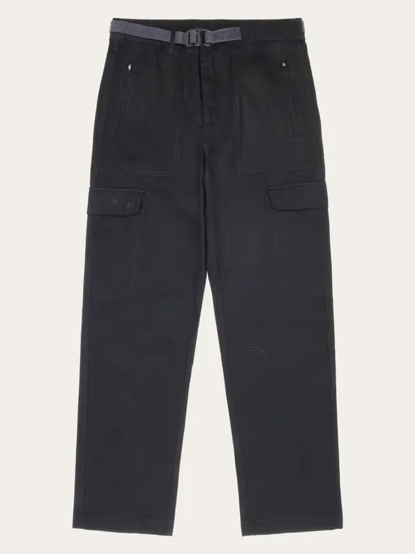 Flint Ripstop Belt Cargo Pant - GOTS/Vegan - Black Jet