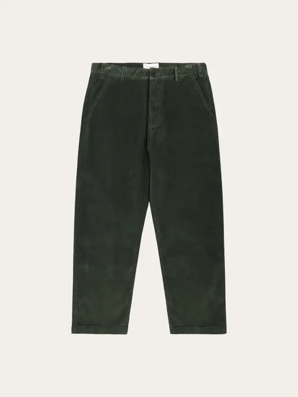 FLINT wide corduroy chino pants - Forest Night