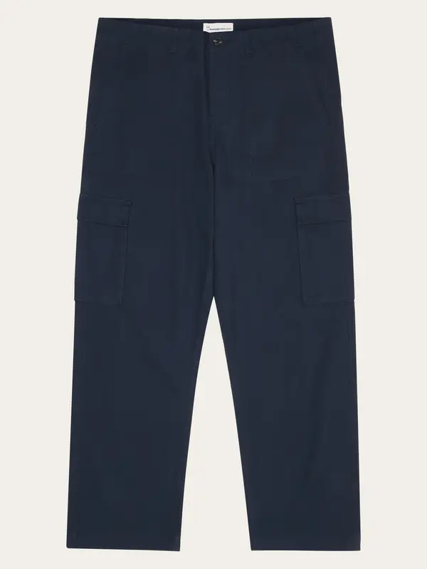 FLINT wide slub yarn pants - GOTS/Vegan - Total Eclipse