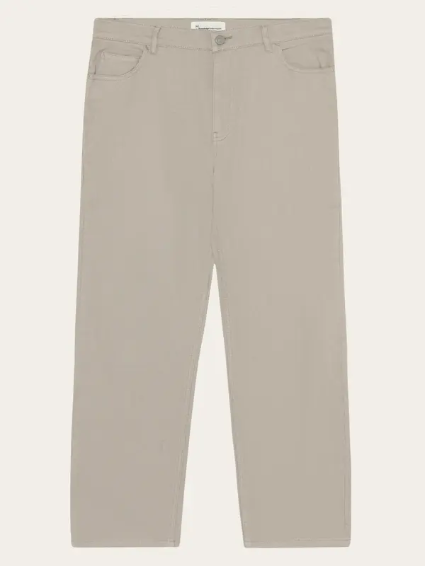 Flint wide twill pants - Light feather gray