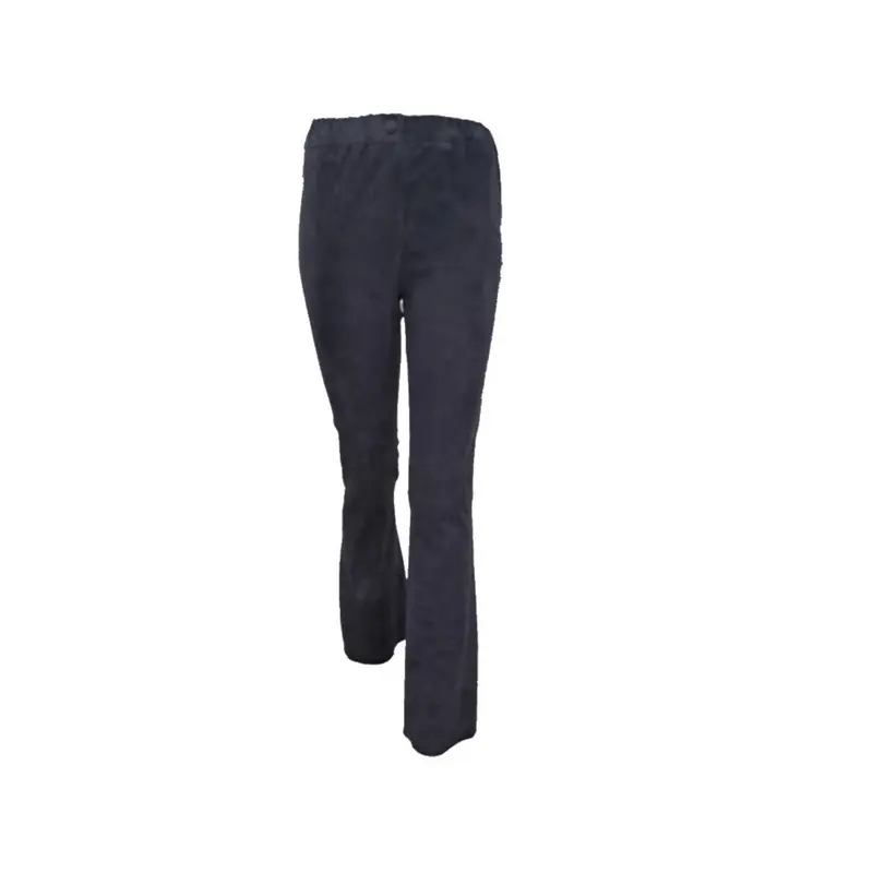 FREYA (REF. 64728) BLEU MARINE - PANTALON CUIR DE MOUTON VELOURS STRETCH