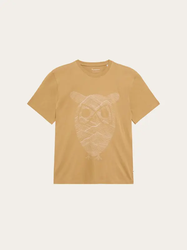Front print t-shirt - Kelp melange