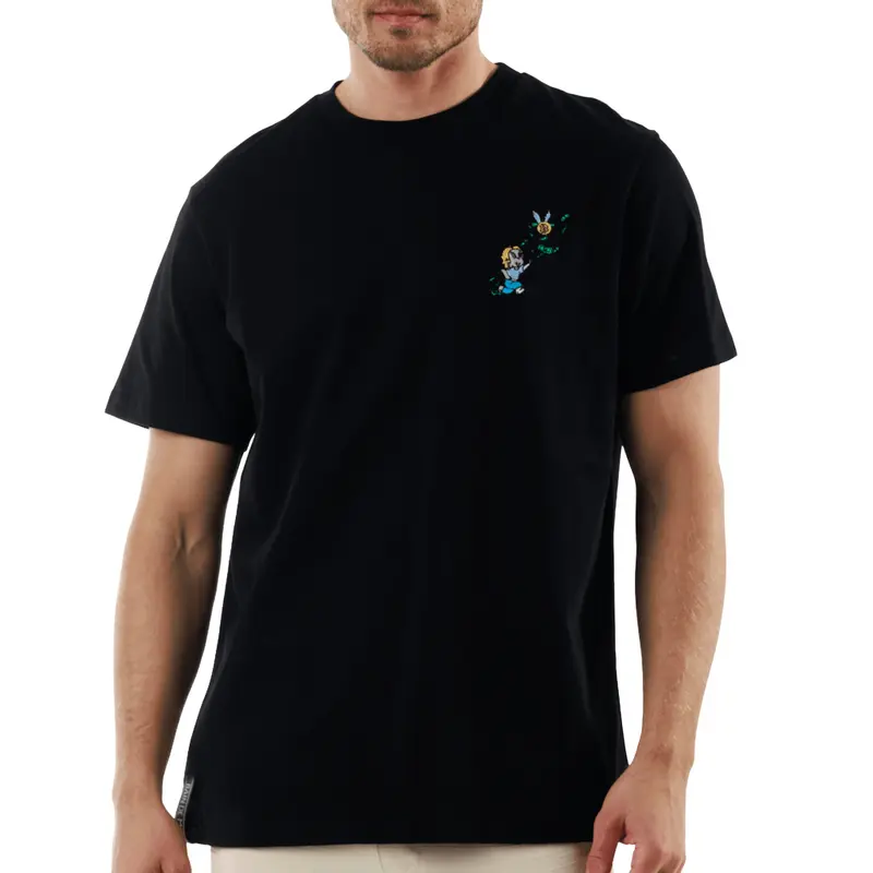GAMBETTA BLACK | Classic Cut Cotton T-Shirt RICH THE DOLLAR