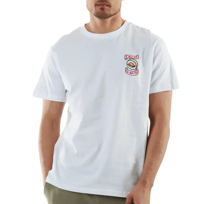 GAMBETTA WHITE | Classic Cut Cotton T-Shirt CAVIAR