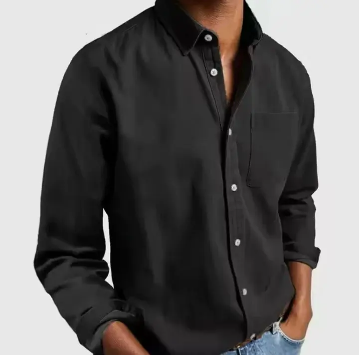 Gideon - Chemise manches longues homme avec col & poches