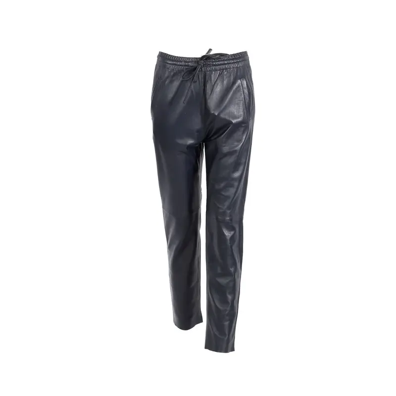 GIFT (REF. 63641) BLEU MARINE - PANTALON JOGPANT CUIR