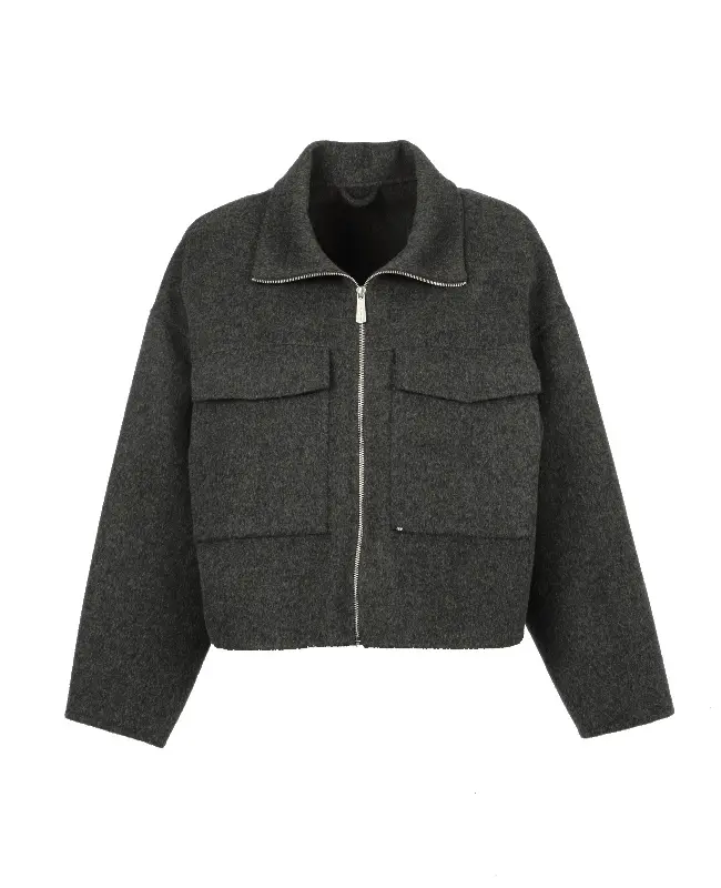 GIGI (REF. 65354) ANTHRACITE - VESTE EN LAINE