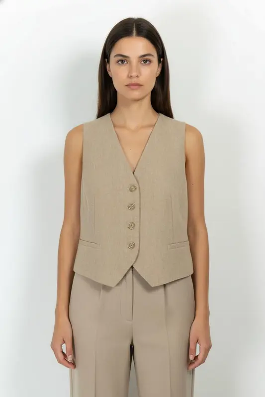 Gilet Beige - Taille L/40