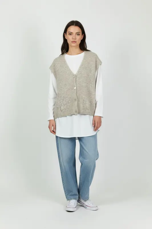 Gilet Beige - Taille S/36