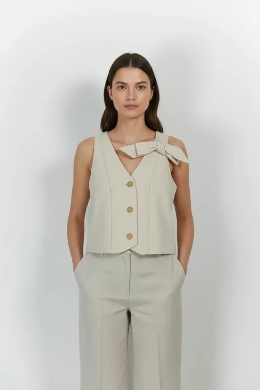 Gilet Beige - Taille XS/34