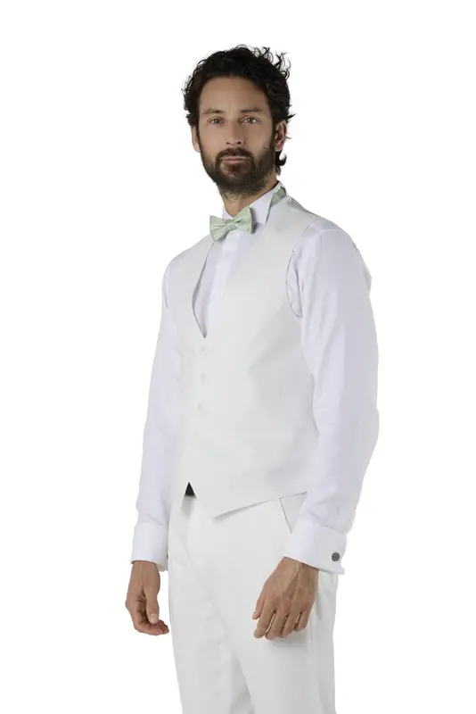 Gilet de Cérémonie Cinq boutons - BLANC
