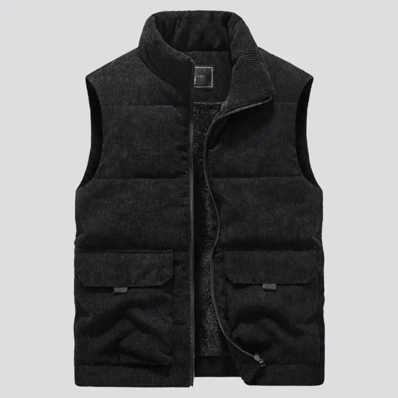 Gilet d'hiver élégant avec poches fonctionnelles