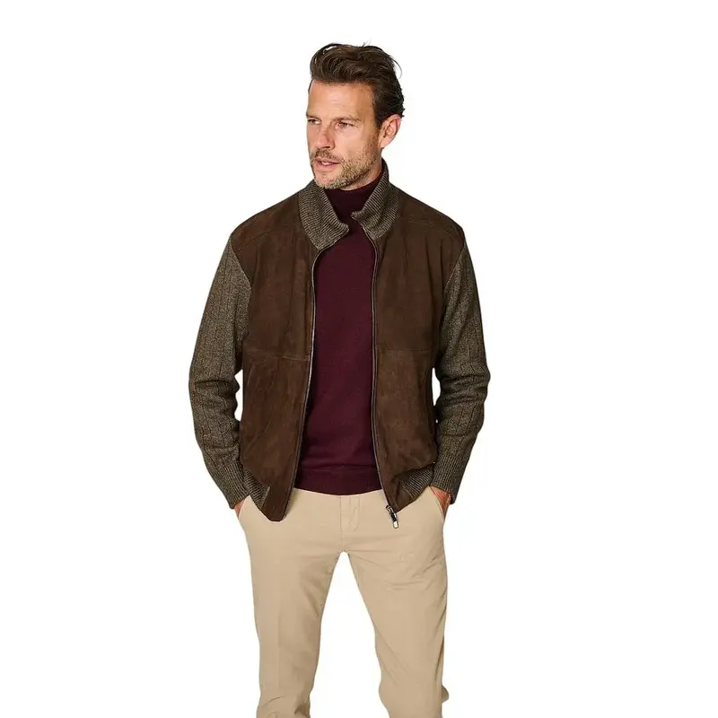Gilet en cuir Paul & Shark pour homme, marron 15311211 323