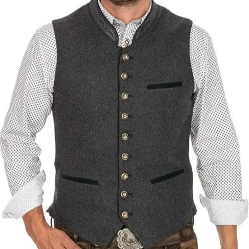 Gilet James poches avant boutons décoratifs coupe ajustée