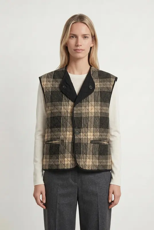 Gilet Marron et Noir - Taille M/38