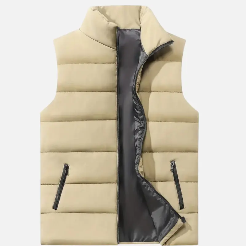 Gilet matelassé homme sans manches, chaleur légère d'hiver