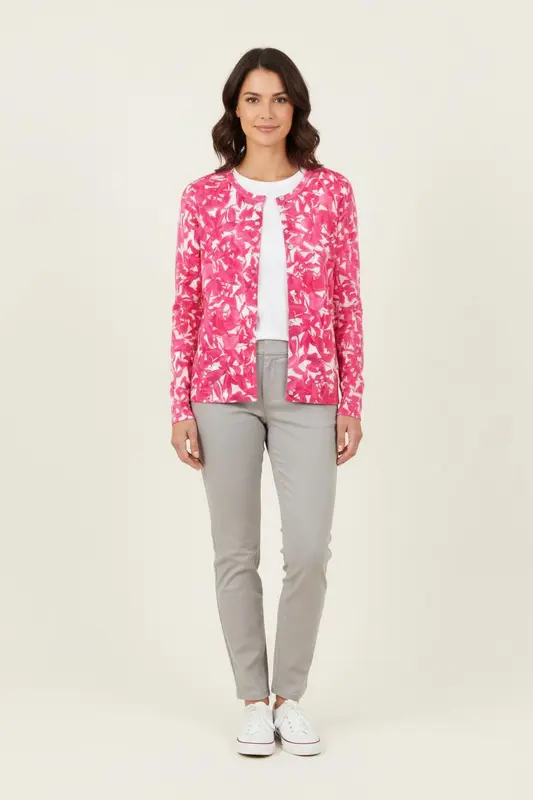 Gilet Rose et Blanc - Taille S/36