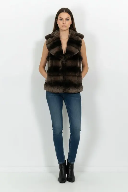 Gilet Sans Manches Marron - Taille S/36