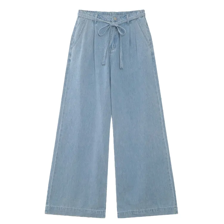 GRACE & MILA Jean Baggy Fluide Pompon