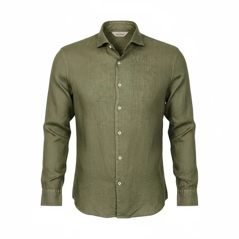 Gran Sasso Hommes chemise manches longues homme kaki