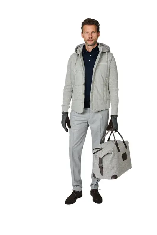 Gran Sasso Hommes manteau pour homme gris