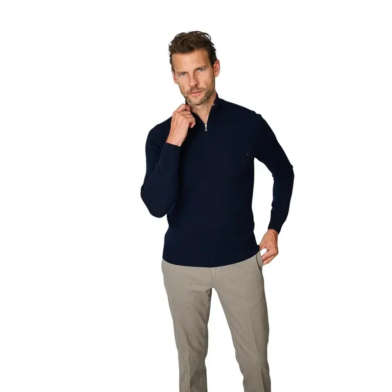 Gran Sasso Hommes pull à col roulé pour homme, bleu