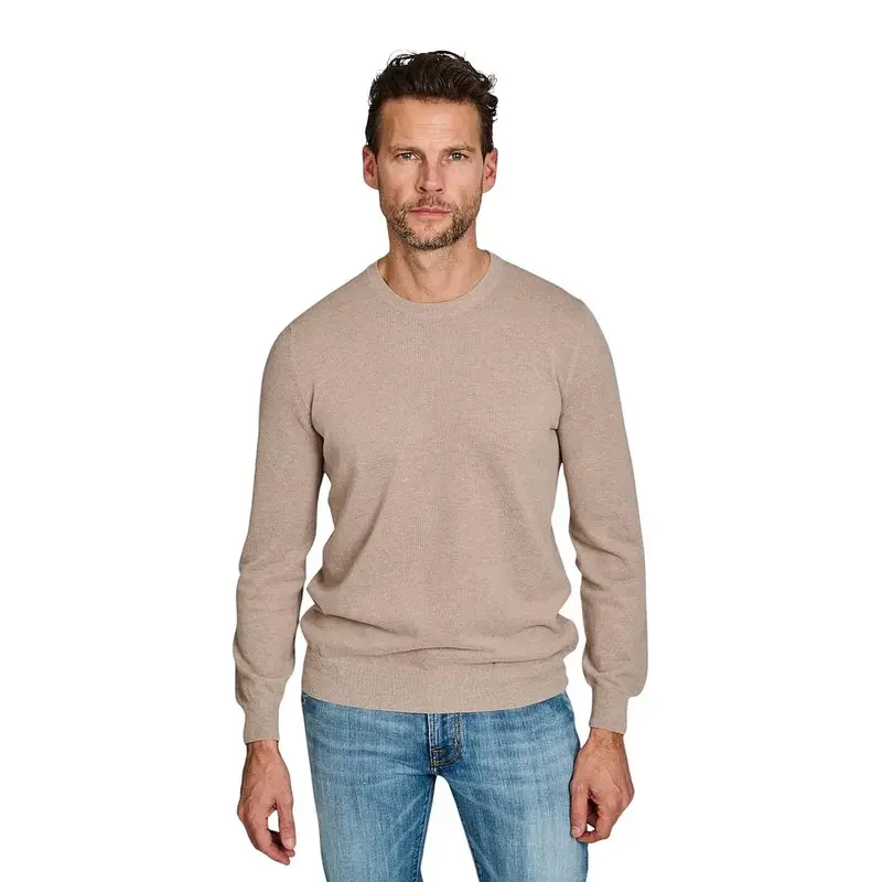Gran Sasso Hommes pull-over col rond hommes marron