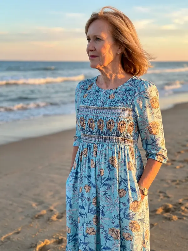 Halia - Robe Midi Fleurie Décontractée