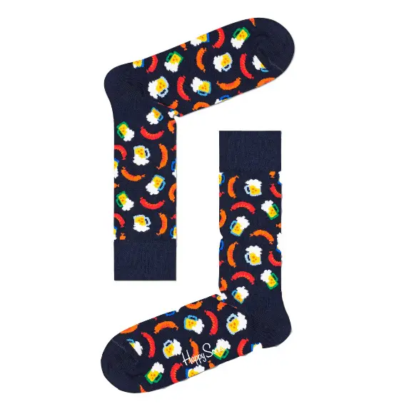 HAPPY SOCKS "Bières et Saucisses" Crew Chaussettes Hommes