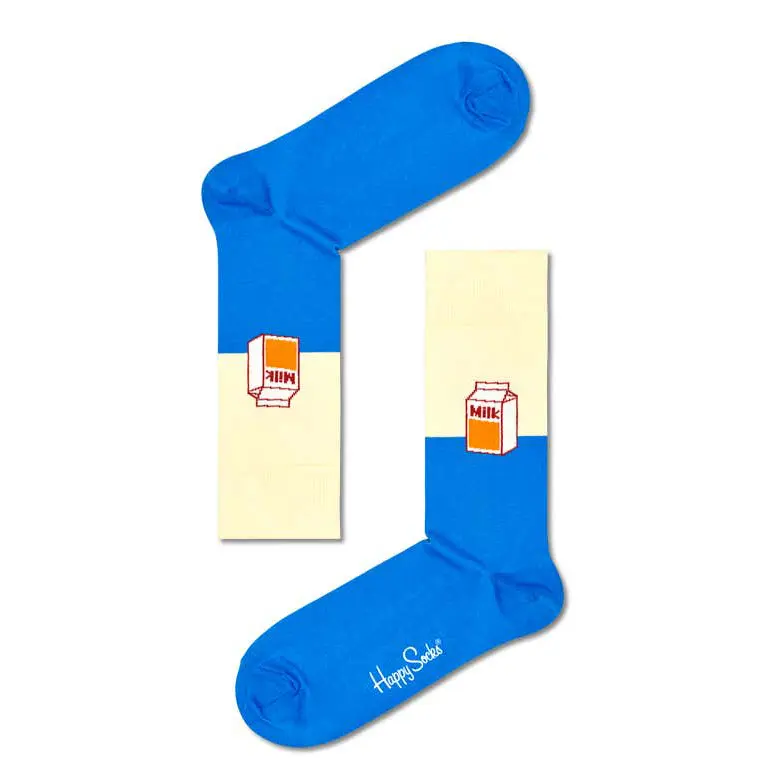Happy Socks "Milk" Crew Chaussettes Mixtes