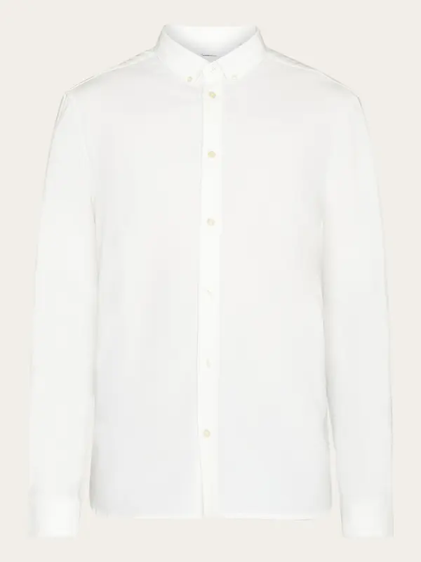 Harald Small Owl Oxford Regular Fit Shirt - GOTS/Vegan - Bright White