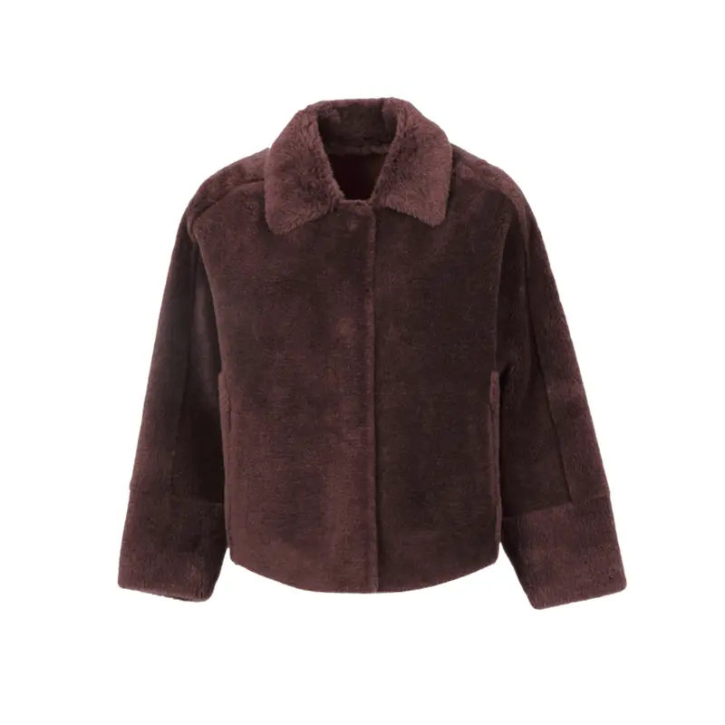 HELEN (REF. 63748) PORTO - VESTE RÉVERSIBLE EFFET PEAU LAINÉE (100% LAINE)