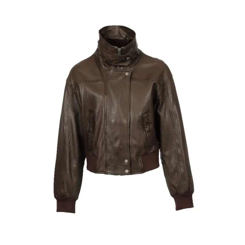 HENRIETTE (REF. 65344) CHOCO - BLOUSON EN CUIR
